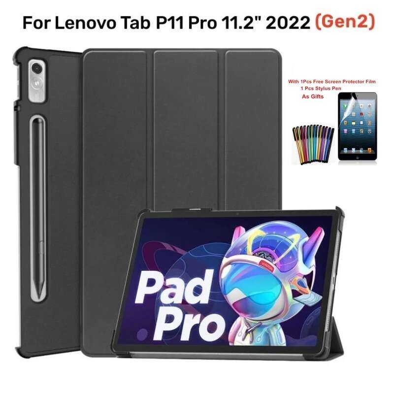 Lenovo สำหรับเคส Xiaoxin Pad 2022 ขนาด 11.2 นิ้ว Tab P11 Pro Gen2 TB132FU TB138FC แท็บเล็ตหนัง PU แม
