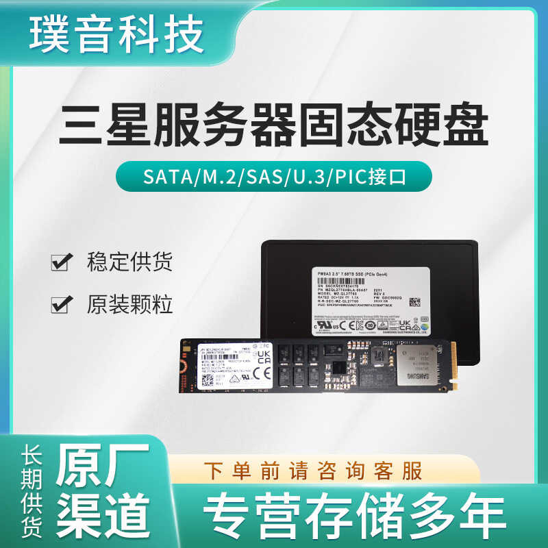 เหมาะสําหรับ Samsung PM893 Server SSD MZ7L31T9HBLT-00B7C SATA 1.92 TB Solid State