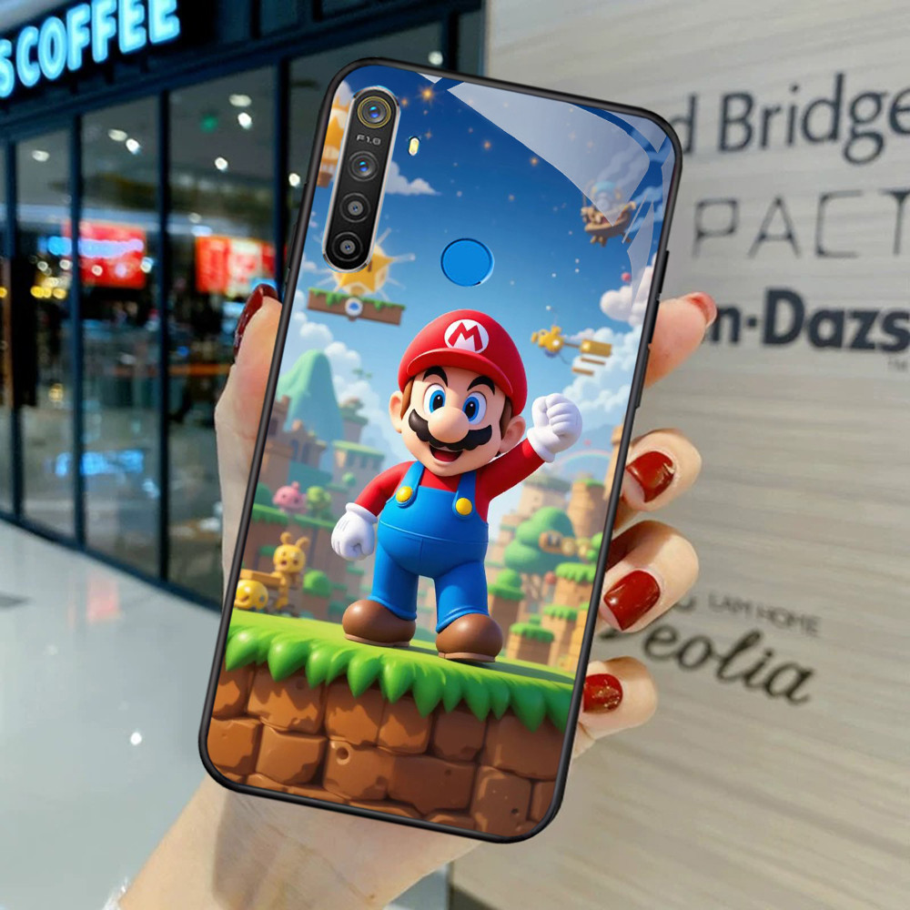 NA-89 Super Mario HD Softcase Glossy Glass สําหรับ Realme 5 5i 5S 3 3i 6i 7 C65 Narzo 10 10A 20A Pro