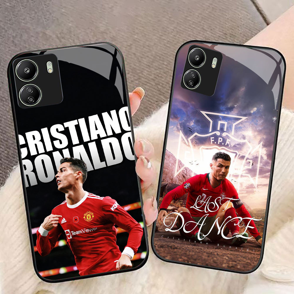 MK-12 Champions League CR7 Liquid HD Glass Casing สําหรับ Xiaomi Redmi 13C A1 A2 หมายเหตุ 13 Pro Plu