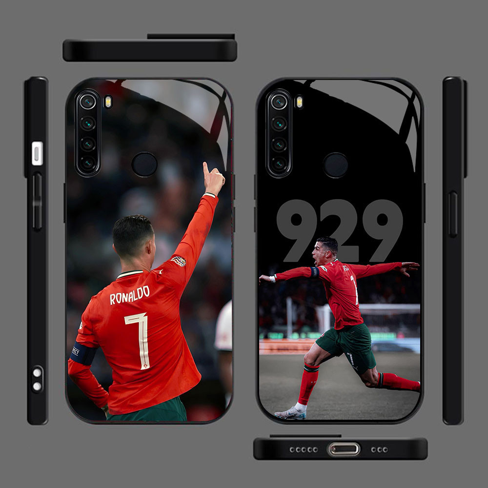 MK-49 CR7 Ronaldo Liquid HD Glass Casing สําหรับ OPPO A7 A12 A12S A11K A5S F9 F7 F5 Realme 2 Pro