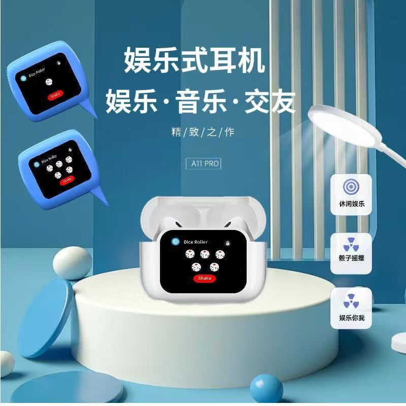 Huaqiang Bei ชุดหูฟังบลูทูธรุ่นที่หก A9 A12pro ชุดหูฟังบลูทูธหน้าจอสี LCD สัมผัสอายุการใช้งานแบตเตอร