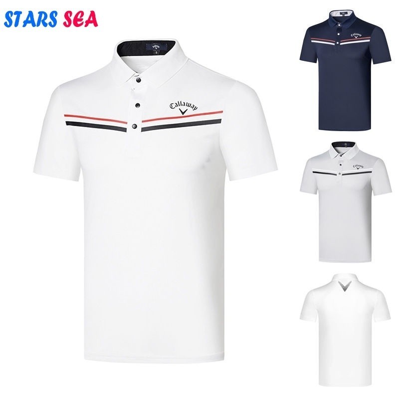 ใหม่ Callaway Golf เสื้อโปโลฤดูร้อนผู้ชายเสื้อโปโลแขนสั้น Casual กีฬากลางแจ้ง Quick-Drying Breathable
