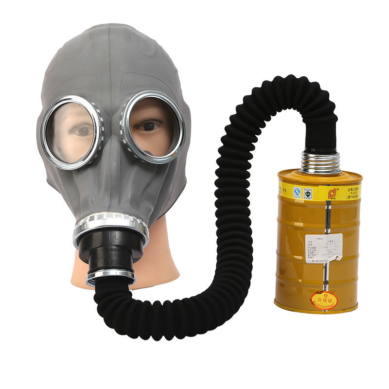 Puda Type 59 หน้ากากป้องกันแก๊สพิษสีสเปรย์สารเคมีแอมโมเนียแก๊ส Grain Smoke Fire Full Mask Grimace Gas Full Mask