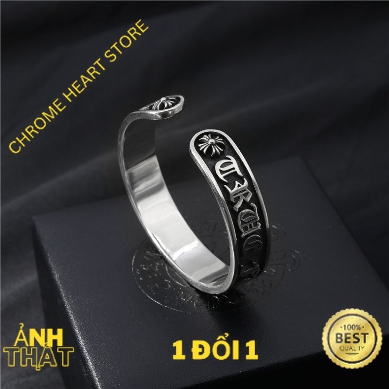 [รูปถ ่ ายจริง ] Chrome Heart F *ck you Silver Bracelet, Bracelet fullbox.- Chrome Heart Store