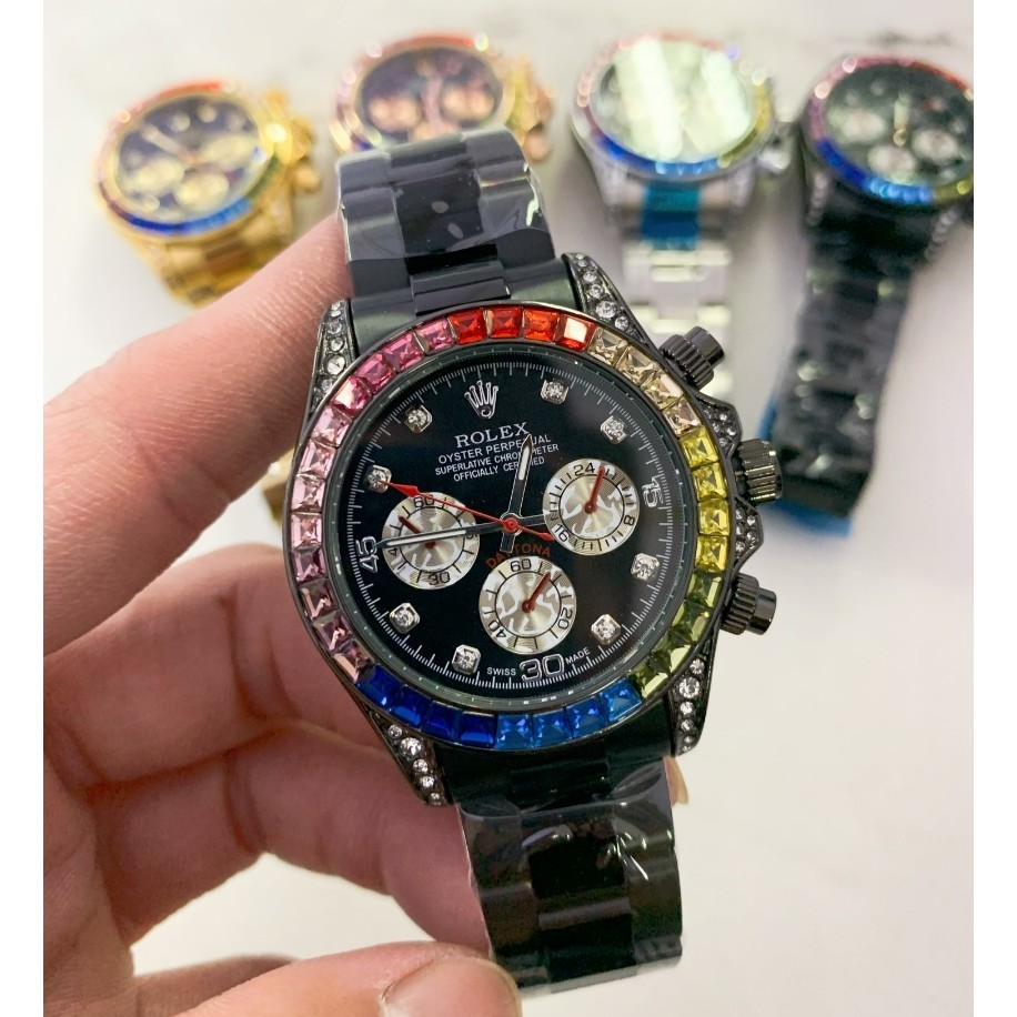R0lex Rainbow Daytona นาฬิกาปฏิทินมัลติฟังก ์ ชั ่ นธุรกิจแฟชั ่ นสําหรับผู ้ ชาย