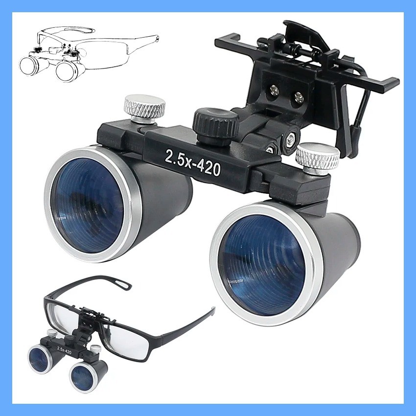 tk ขายร้อน  2.5X 3.5X Dental Loupe Dentist Binocular Magnifier Pupil Adjustable Magnifying Glass fo