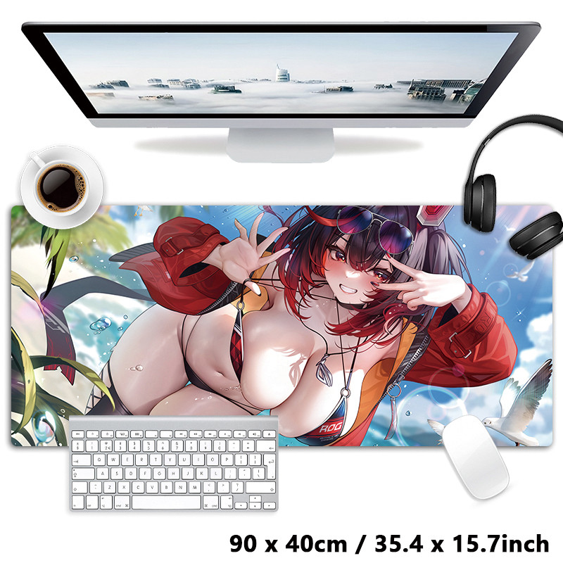 Anime Girls Mouspad, ROG Mouse Pad Keyboard, Republic Of Gamer Gaming Accessories, แล็ปท็อป Dywan, PC Gamer Desk Mat
