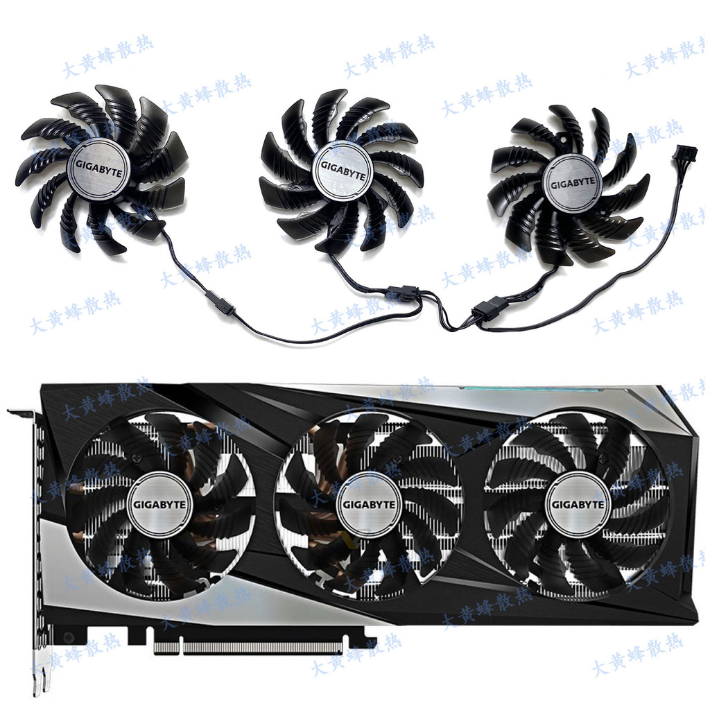 ยี่ห้อใหม่ Gigabyte RX6600 6600XT 6700XT RTX3060 3060ti Magic Eagle กราฟิกการ์ดพัดลมระบายความร้อน