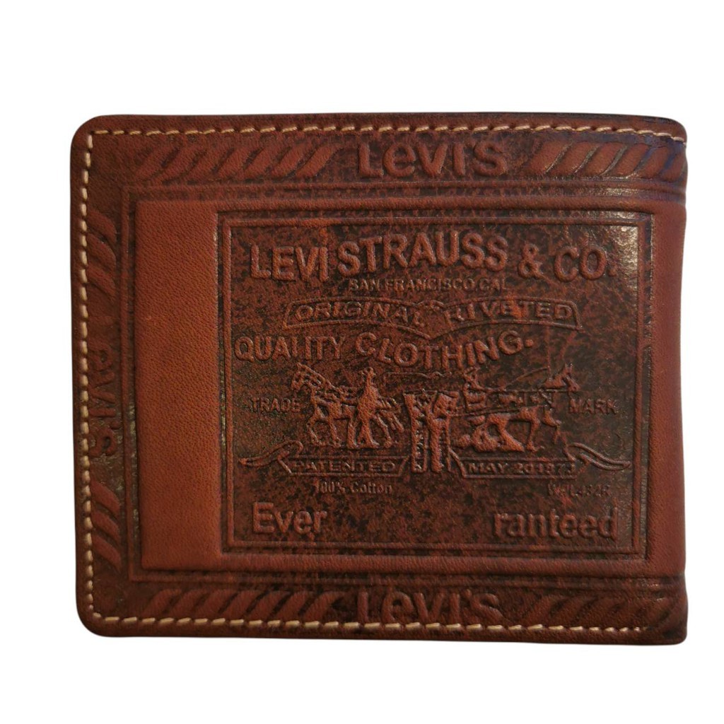 กระเป๋าใส่บัตร กระเป๋าสตางค์ หนังแท้ ใบสั้น ลีวายส์  Levi's Wallet