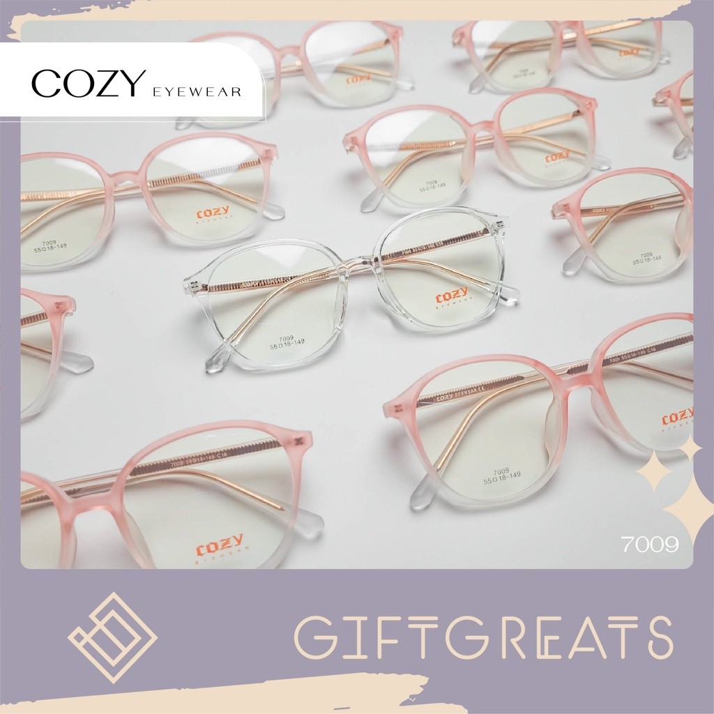 กรอบแว่นแฟชั่น Cozy - กรอบพร้อมเลนส์มัลติโค้ทกรองแสง (มีหลายรุ่นทักแชทขอดูแบบก่อนสั่งได้)