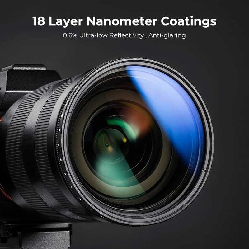 ▥ K&F Concept มม.ตัวแปร ND Filter 67 มม.82 มม.Nd2 Nd2000 Neutral Density Nd2-Nd2000 C Series 49