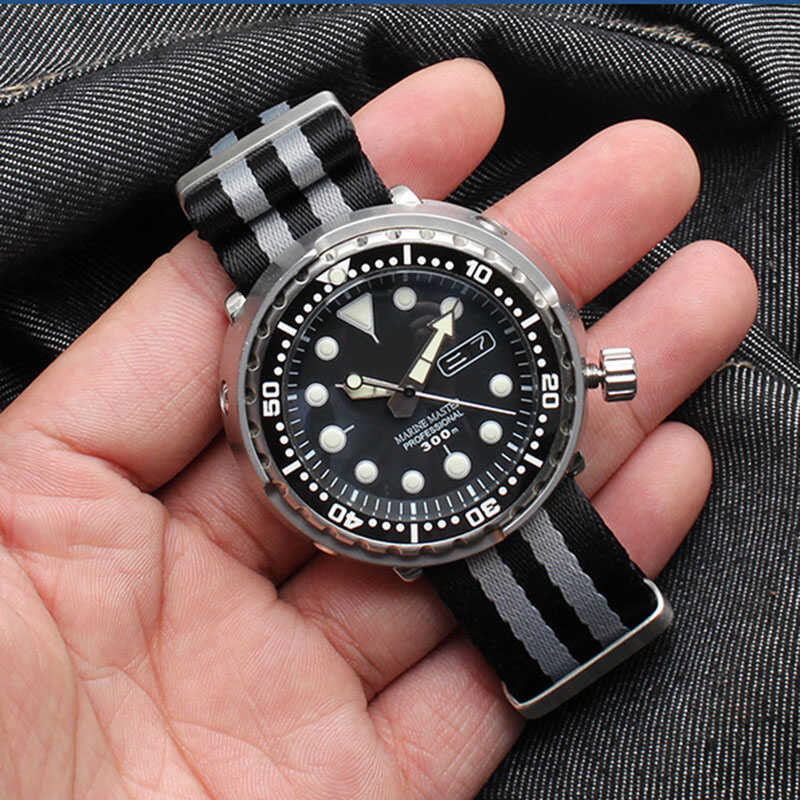 Quality High Nato Wristbelt Compatible For /Tissot/Citizen Watch Strap Replacement Zulu Woven Brace