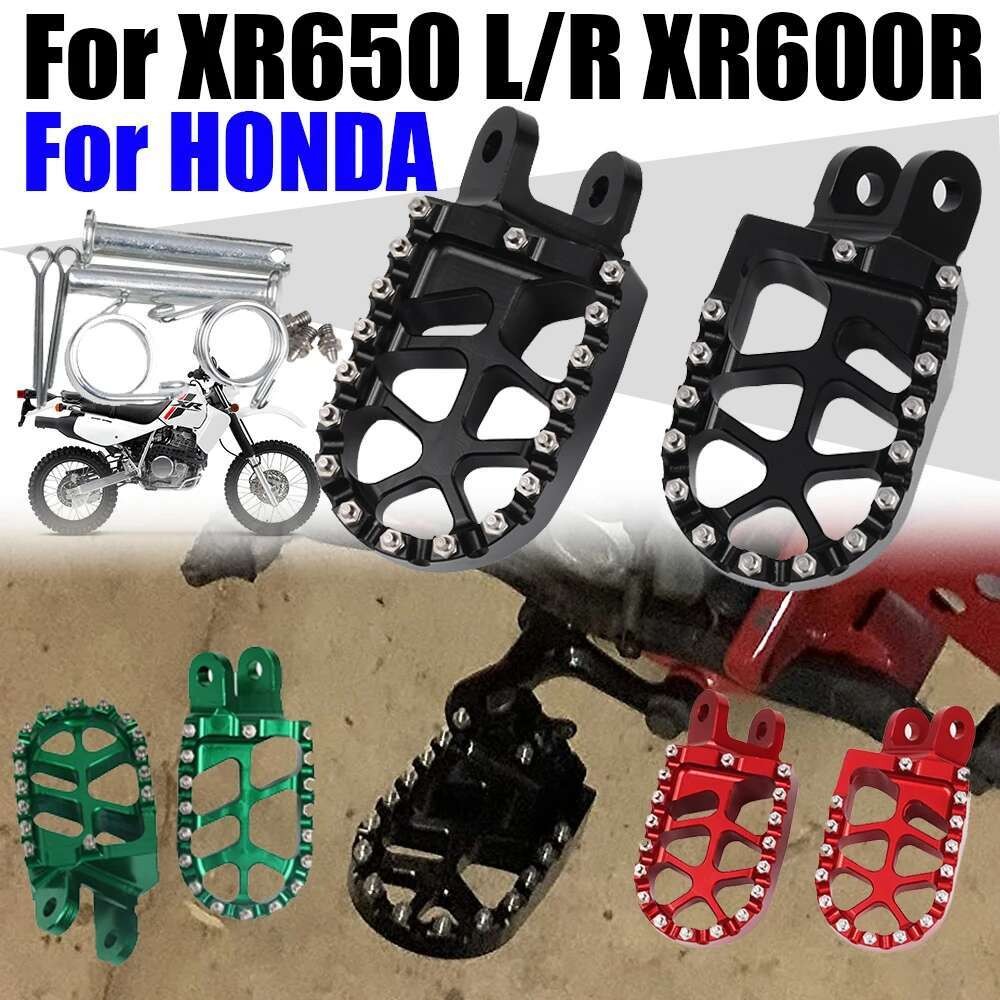 รถจักรยานยนต์ Footrest Footpegs หมุดเท้า Rest เหยียบสําหรับ HONDA XR650L XR650R XR600R XR650 XR 650L