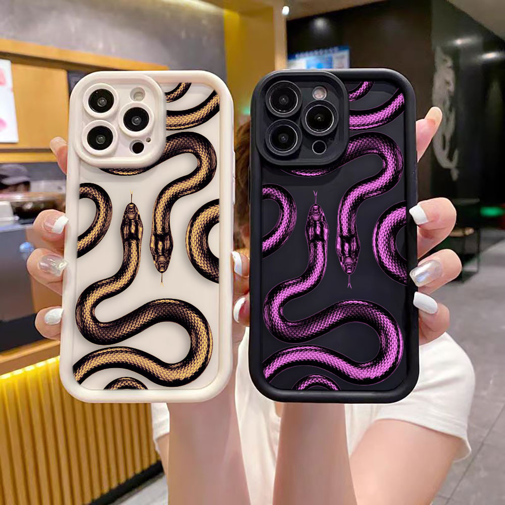 Deluxe Gold งูสีม่วงเคสโทรศัพท์สําหรับ Xiaomi 11 12 12T 13 13T 14 14T 15 LITE POCO F5 F7 X3 X4 X5 X6