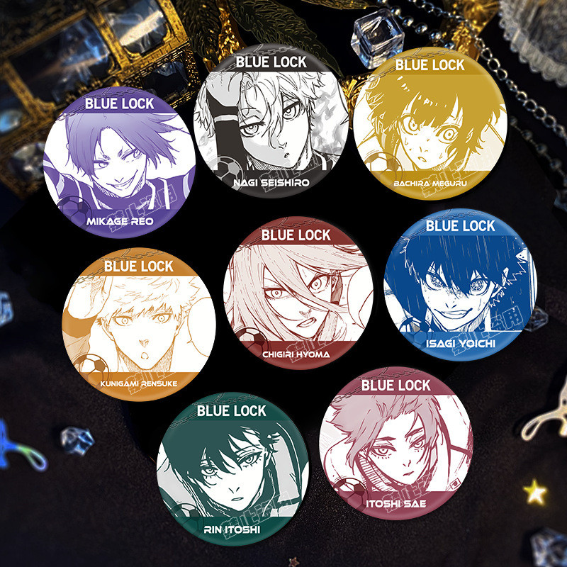Anime Blue Lock Badge Merch Manga Genga-Style Pin Nagi Meguru