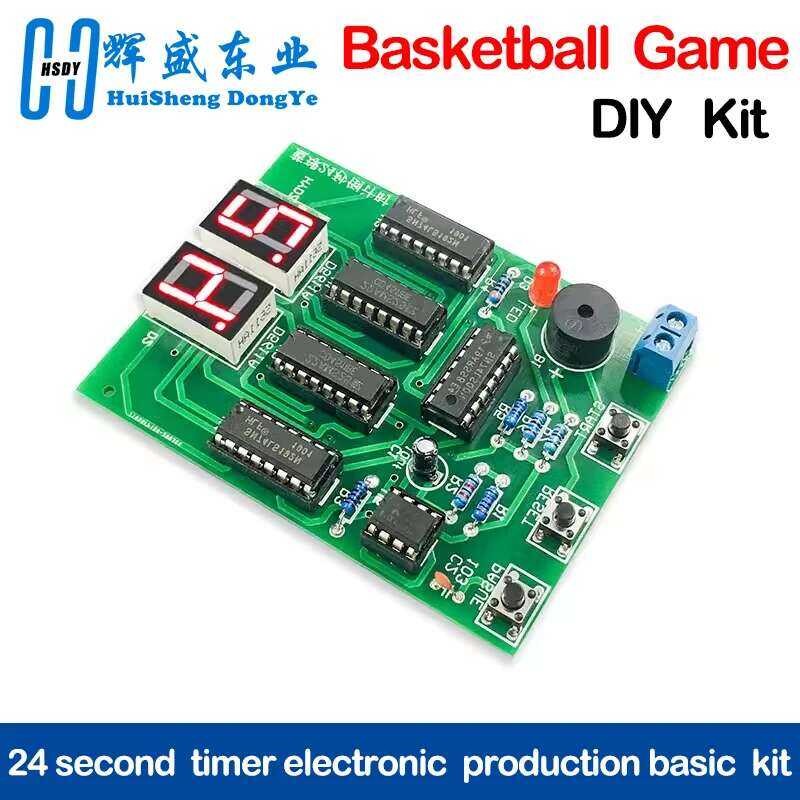 DIY ชุดการสอนอิเล็กทรอนิกส์ เกมบาสเก็ตบอล 24 วินาที นับถอยหลัง 2 บิต