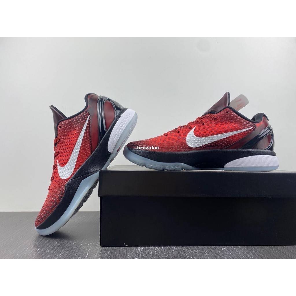 [คลังสินค้าพร้อมจัดส่งที่รวดเร็ว] Nike Kobe 6 Protro All Star Black Red White Hook รองเท้าบาสเก็ตบอ