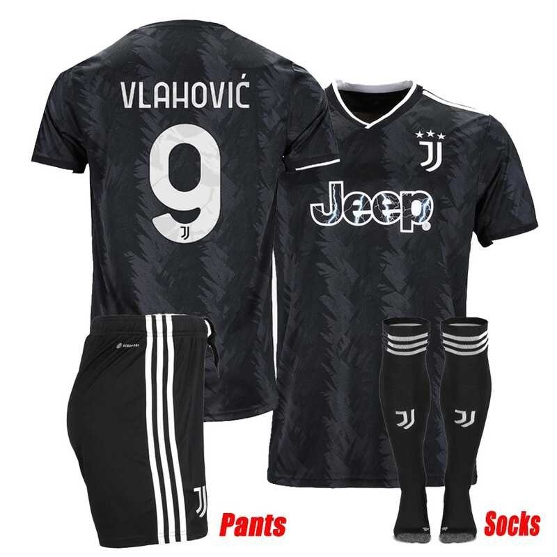 Away Children's Suit (No Socks) 2022-23 Pogba Vlahovic Chiesa 22 23 Soccer Jersey Di Maria Locatell