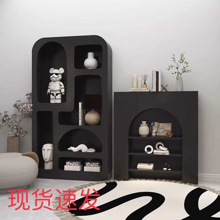 🔥ของแท้🔥 White Cave Cabinet Display Cabinet Display Decoration Cabinet Simple Arched Built-in Lig