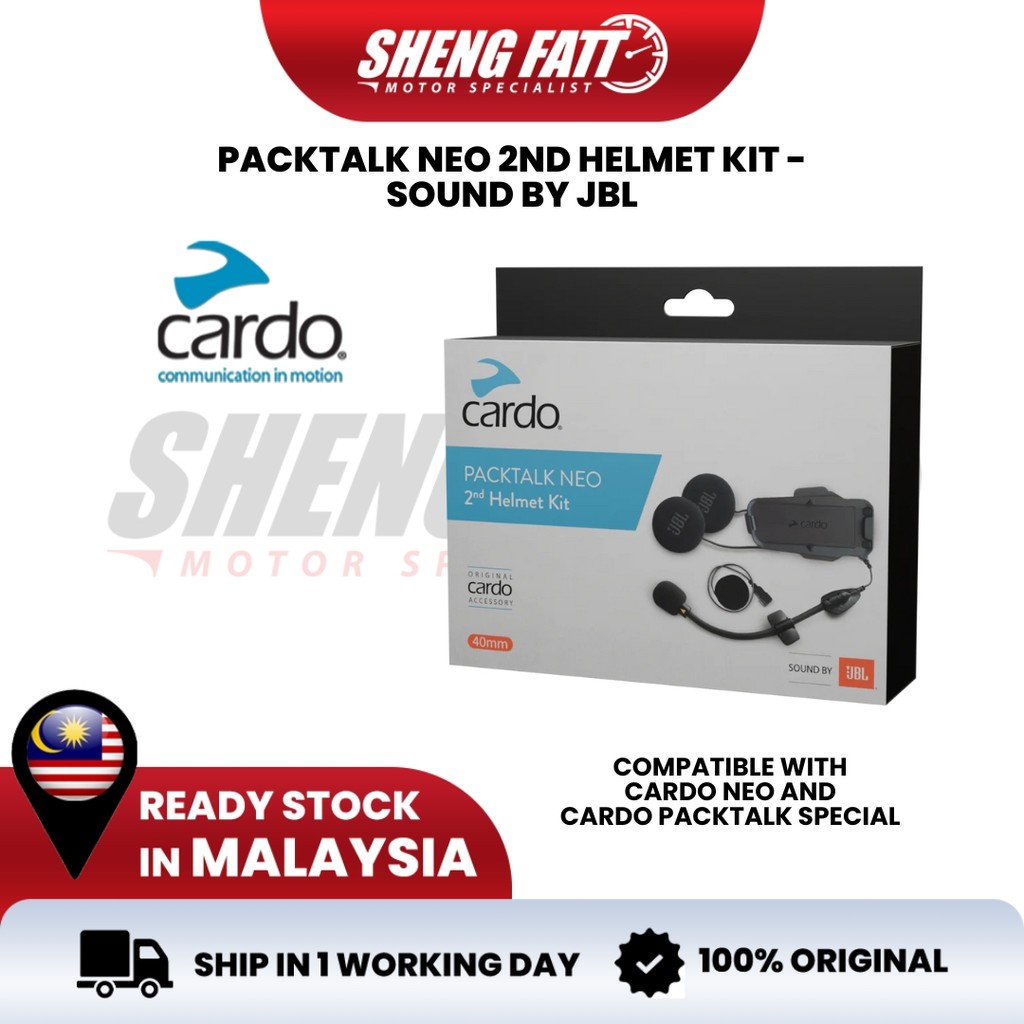 CARDO Packtalk Neo/Packtalk พิเศษ /Packtalk Custom Second Helmet Kit พร้อม JBL Second Kit Intercom H
