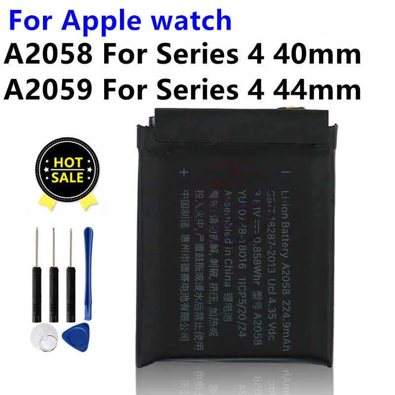 224.9mAh f 40mm แบตเตอรี่ A2058 สำหรับ Apple Watch Series 4 44mm + เครื่อง