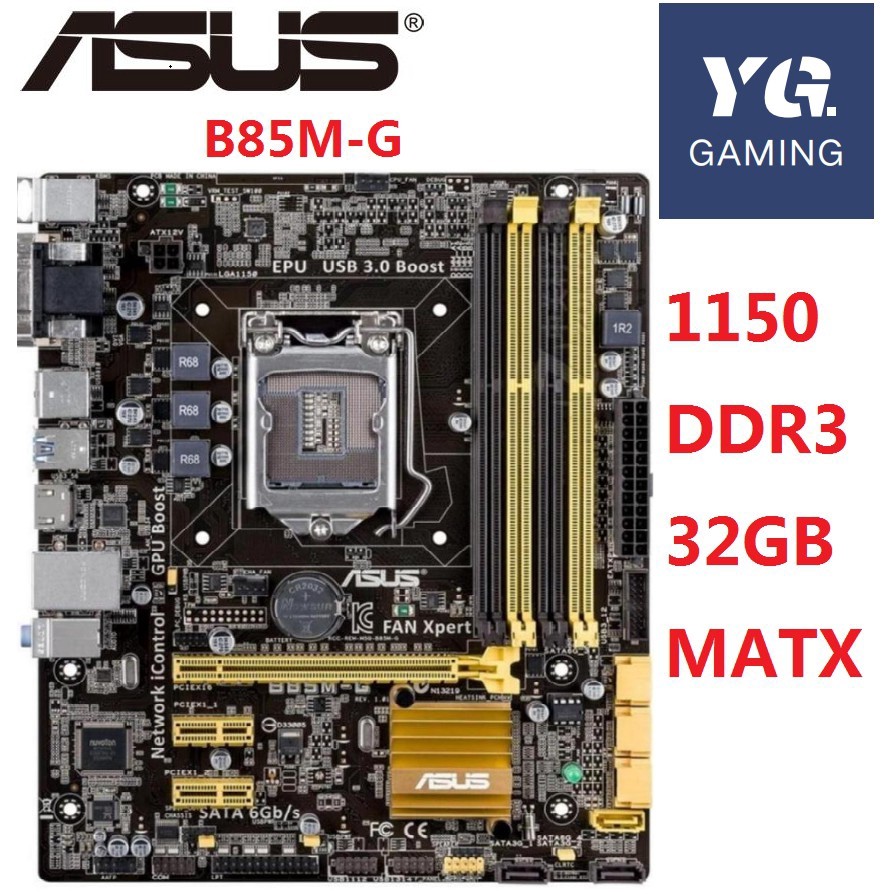 Asus B85M-G mainboard B85 DDR3 32GB M-ATX ซ็อกเก็ต LGA 1150 คอมพิวเตอร์พีซีที่ใช้