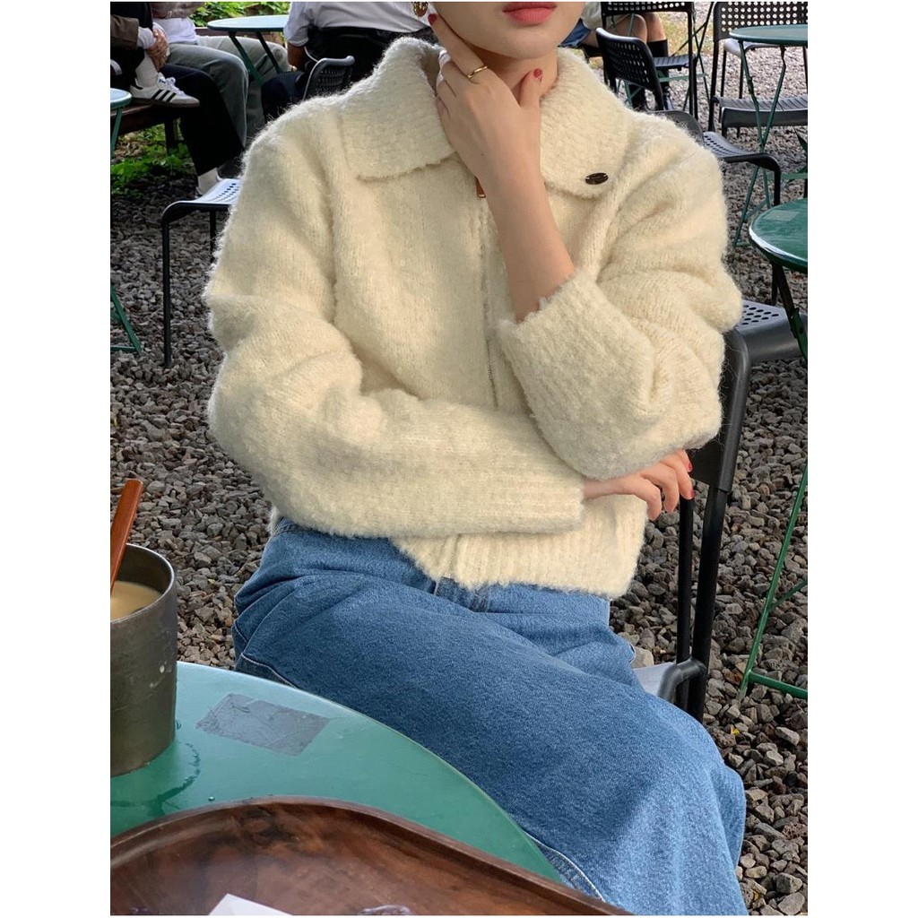 80146 ซิปสีทึบเสื้อกันหนาวแขนยาว