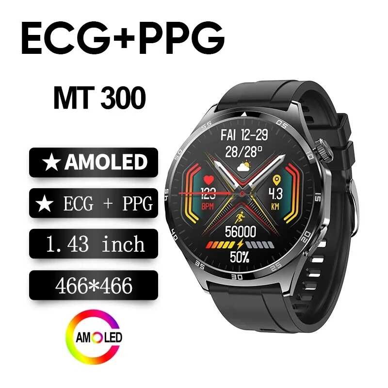 ❤ Sugar Health Ecg+Ppg Blood Body Component Monitor Watch Smart HD AMOLED Screen Bluetooth Call