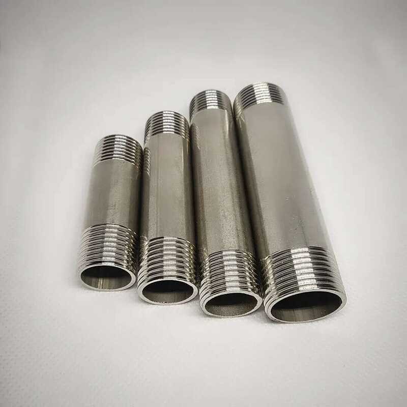 150 ท่อต่อขยายขนาด มม. เกลียว BSP ชาย DN8 DN10 DN15 DN20 DN32 DN40 DN50 DN65 อุปกรณ์ประปา สแตนเลส 30