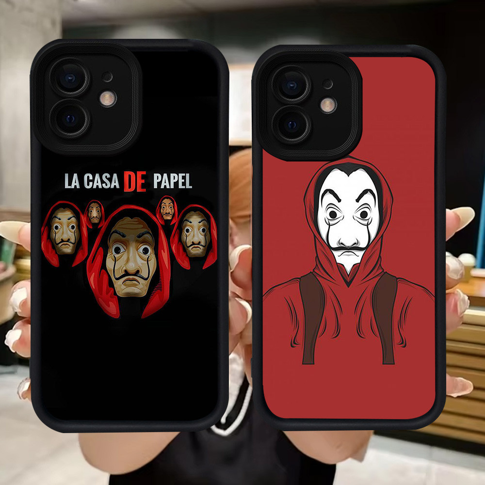 Q27 La Casa De Papel soft Casing สําหรับ iPhone XS X 12 XR 11 Mini 15 Pro Max