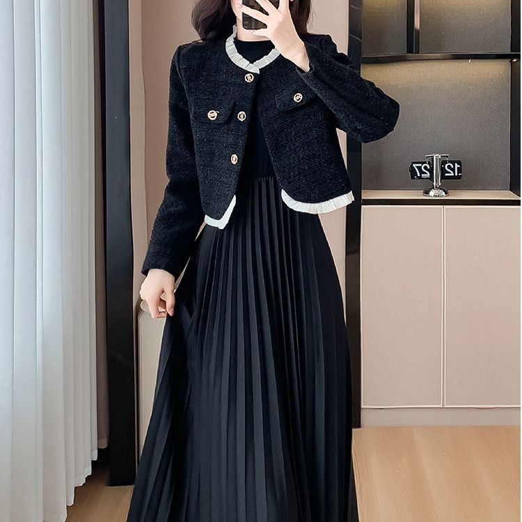 สไตล์ฝรั่งเศส High-End เสื้อแจ็คเก็ตผู้หญิงฤดูใบไม้ผลิฤดูใบไม้ร่วงสไตล์ใหม่ Classy Celebrity Tweed แฟชั่นทําด้วยผ้าขนสัตว์สั้นด้านบน - รูปที่ 7