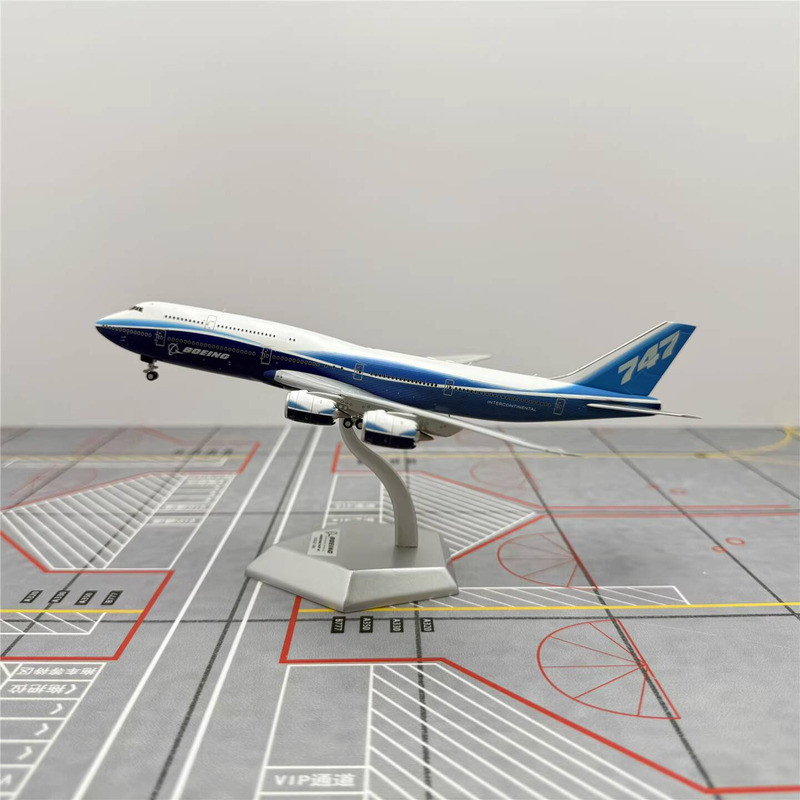 {Vivi toys} Metal Airliner Aircraft Models HX Models 1/400 Boeing Original Factory B747-8 Blue/Orang