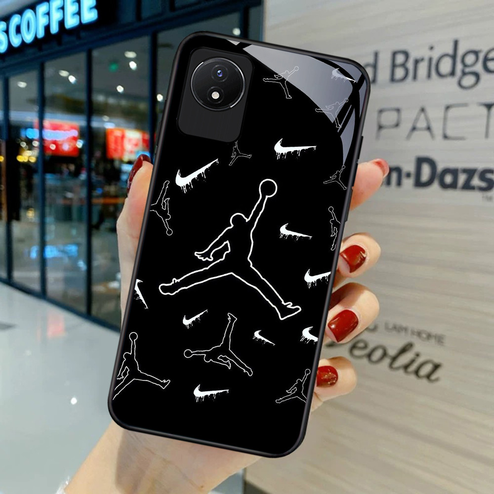 YA-30 Nike AIR HD Softcase Glossy Glass สําหรับ VIVO Y02 Y02A Y02T Y66 Y81i V19 Y67 Y81 V17 Y81S V5 