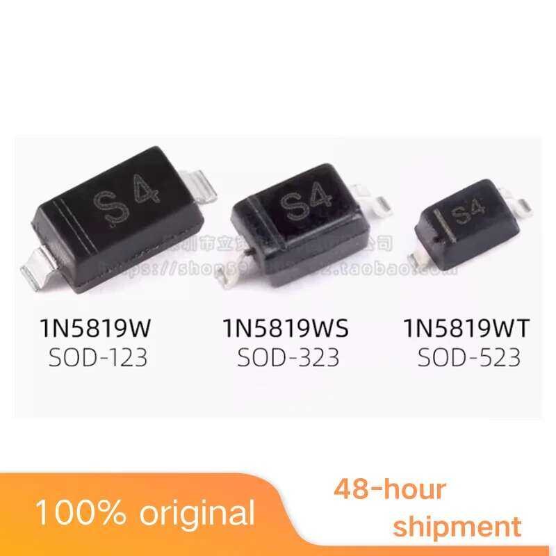 ชิ้น 100 1N5819W WS WT SOD-323 123 523 แพ็คเกจ SS14 ไดโอดชอทกี้พิมพ์ S4