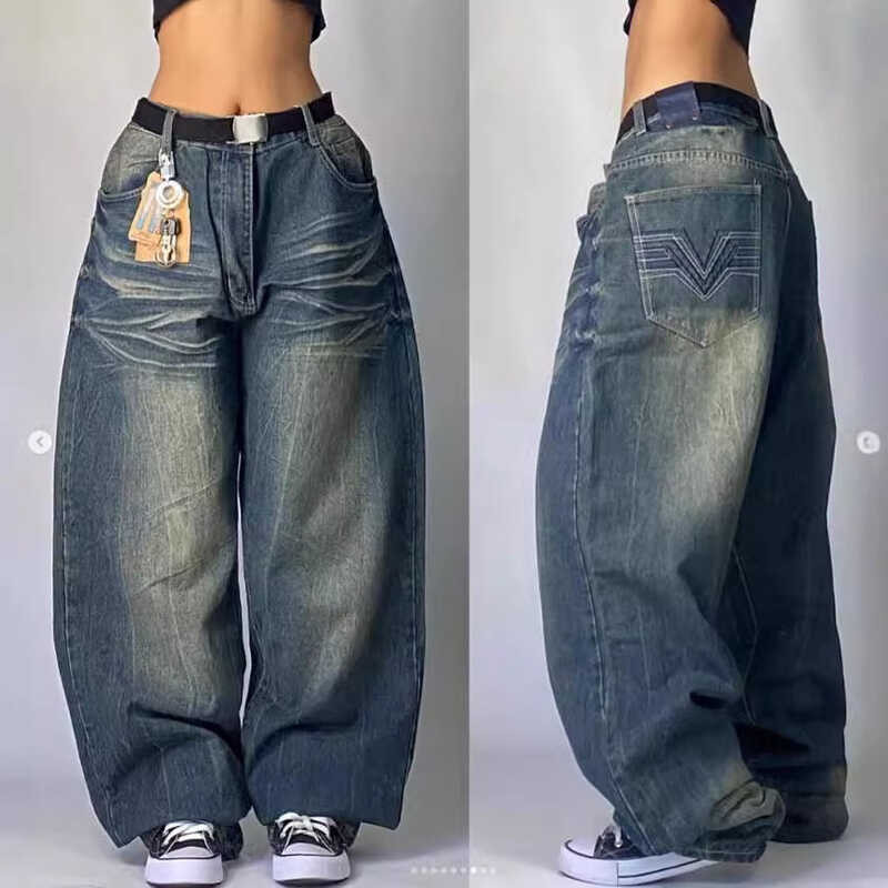 ❤ Y2k Cross-Border European American Fashion Brand JNCO Hip Hop Embroidered Large Pocket Jeans