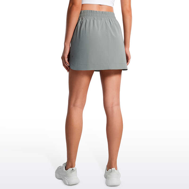 ➧ CRZ YOGA ผู้หญิงเอวสูงกอล์ฟกระโปรงเชิงเส้นเทนนิสกี