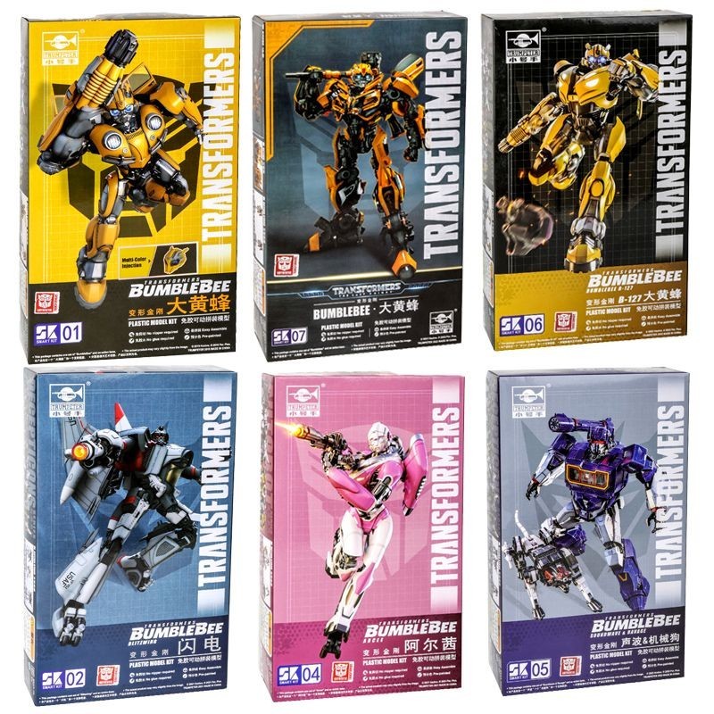Trumpeter ประกอบโมเดล Transformers Bumblebee Sonic Lightning Starscream บินอยู่เหนือภูเขาของเล่น