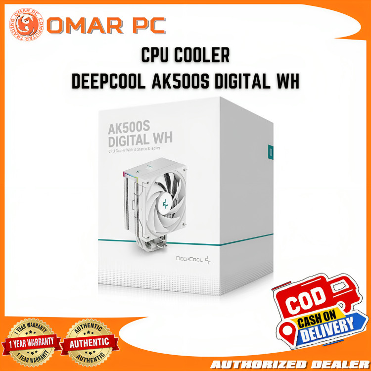 Deepcool AK500S DIGITAL CPU AIR COOLER HEATPIPES (สีขาว)