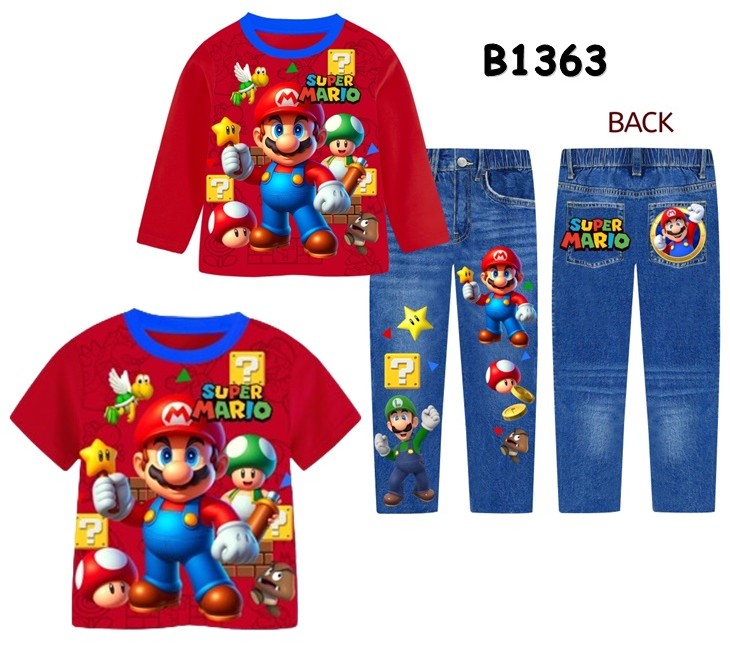 B1363 Mario boy Set/sleepingwear Set (3 -14y)