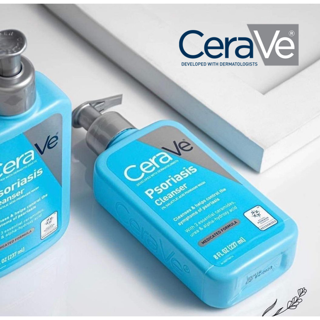 Cerave Psoriasis Cleanser Calming Soothing Skin Treatment Anti Itch Eczema Antibiotic Glass Skin