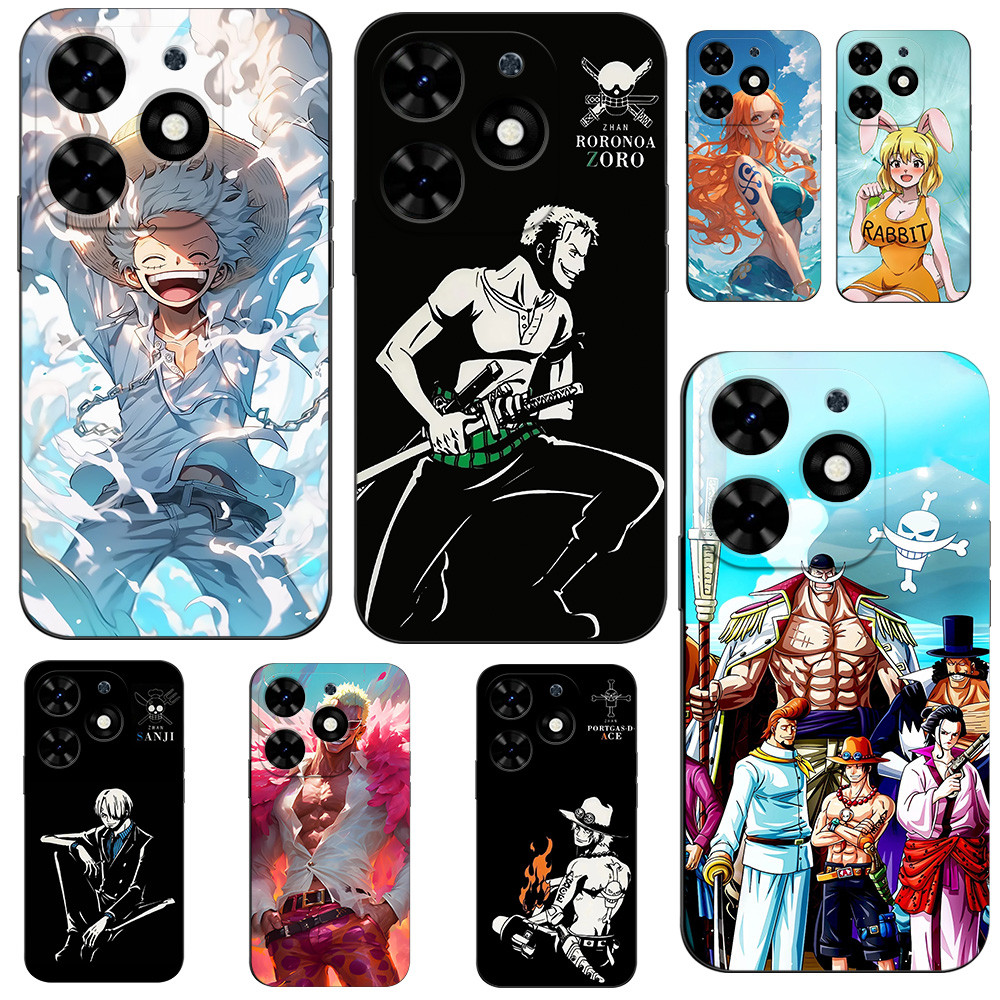 เคสโทรศัพท์สําหรับ Techno Tecno Pop 8 Spark Go 2024 สําหรับอะนิเมะ One Piece โทรศัพท์มือถือกรณีออกแบ