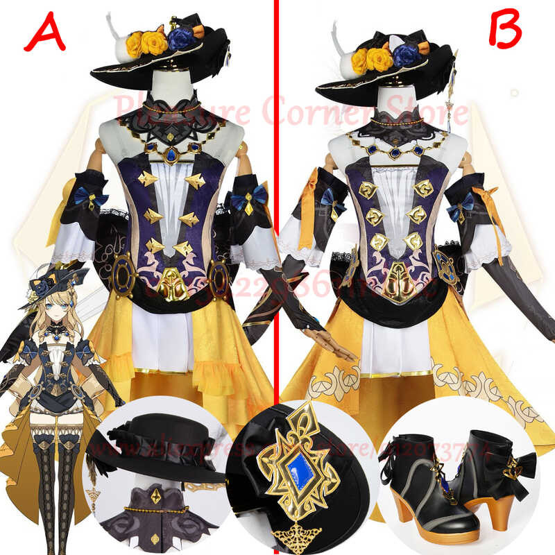 มีสินค้า 2 Navia Cosplay Costume ชุดเต็มเครื่องแบบชุดรองเท้าหม