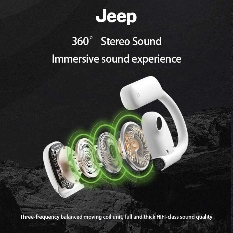 JEEP 々 JP Ec009 หูฟังบลูทูธ OWS หูฟังแบบเกี่ยวหูที่เปิดได้