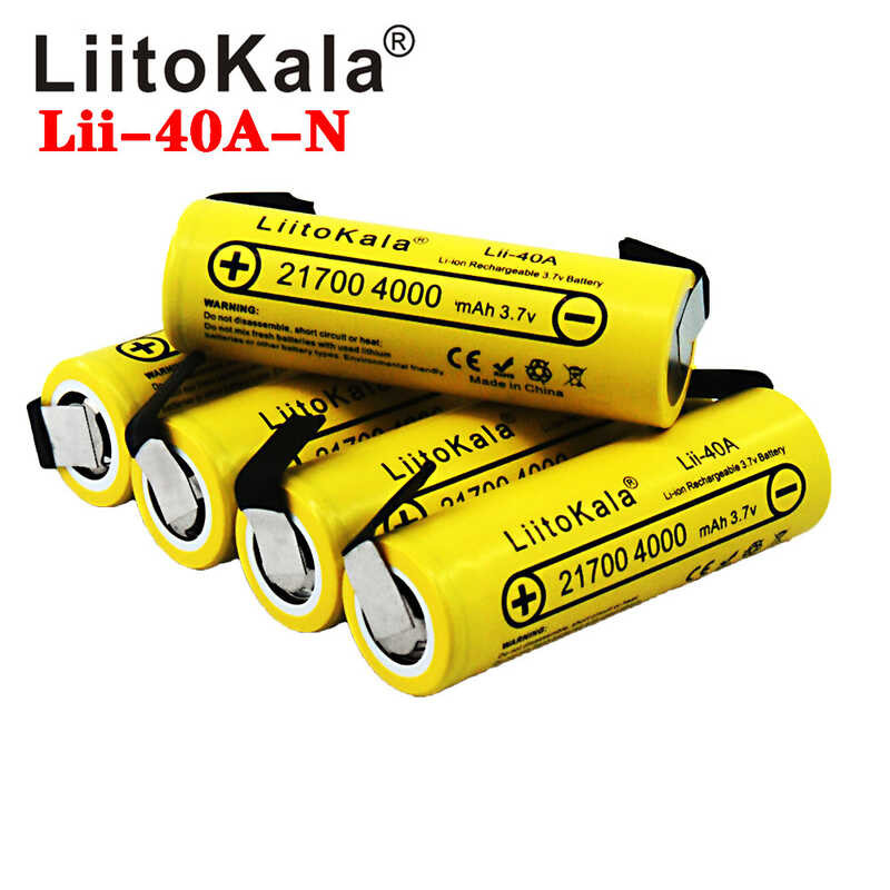 Liitokala E14 Lii-40A 21700 4000Mah Li-Ni แบตเตอรี่ 40A โมดูลการปลดปล่