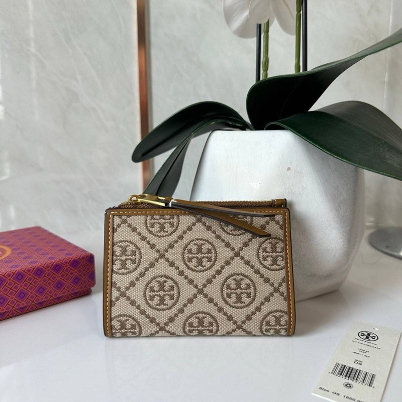 TOry Burch Top Zip Card Case