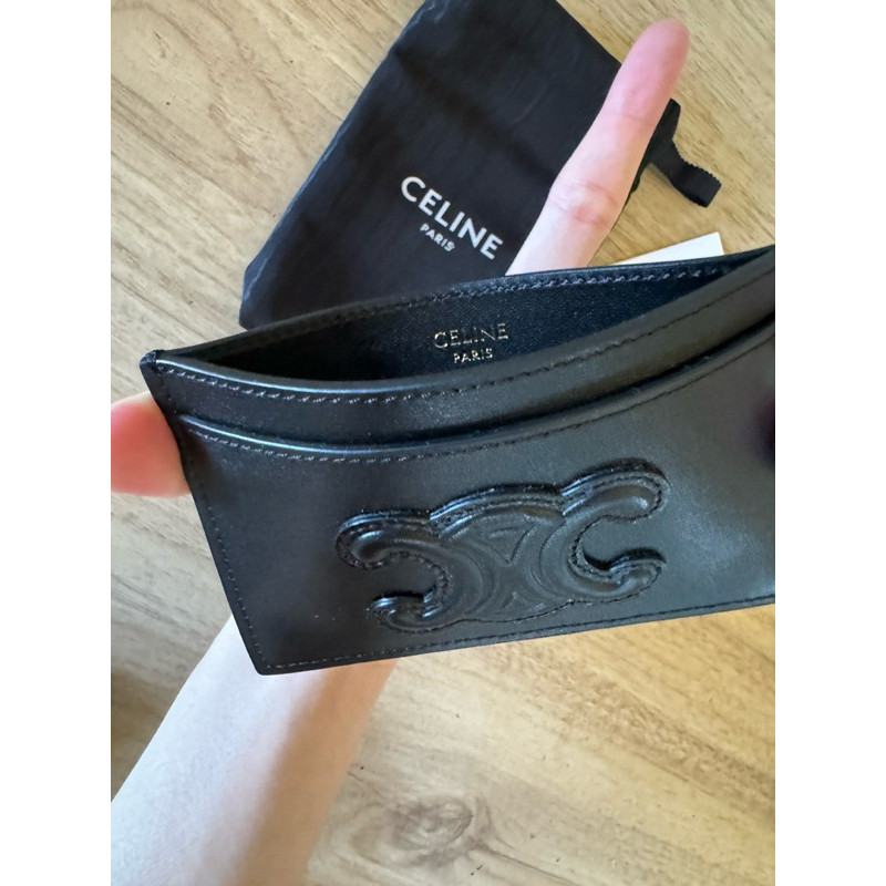 มือ 1 Celine Card Holder  กระเป๋าใส่บัตร CUIR TRIOMPHE