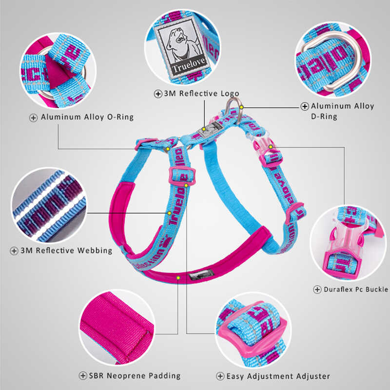 LY Dog Truelove Harness Reflective ไม่ดึงการออกแบบการฝึก**