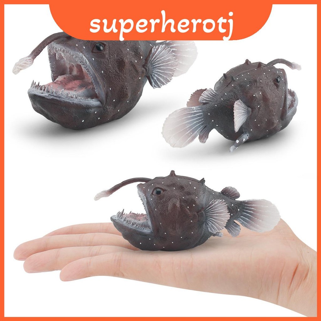 พลาสติก Anglerfish ประณีตและ Grouper ของเล่นของสะสมที่สมจริง Sea Life