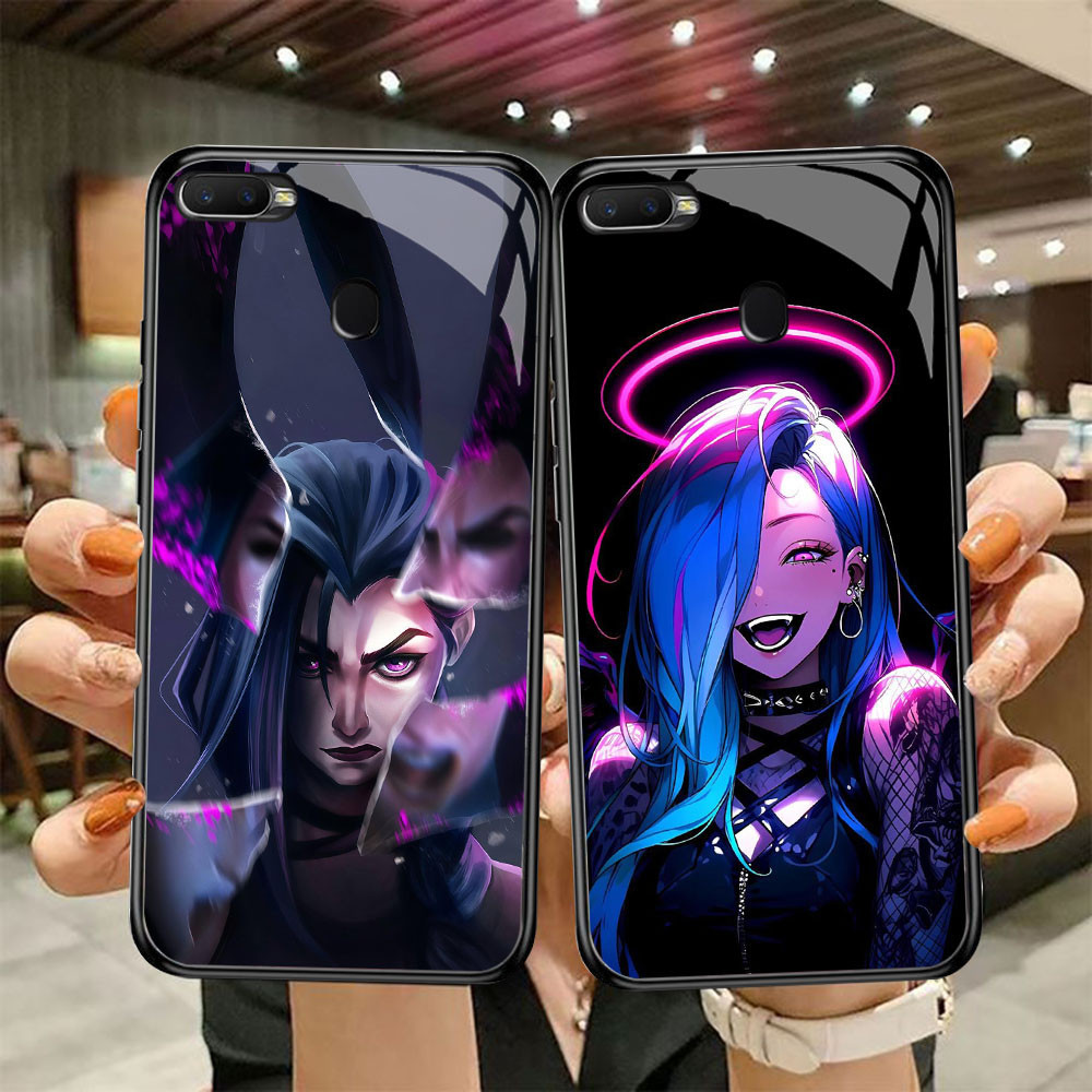 DF-64 JIDX Arcane TPU HD Glass Casing สําหรับ OPPO A7 A12 A12S A11K A5S F9 F7 F5 Realme 2 Pro